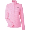 Custom Womens Microstripe Sankaty Half-Zip Pullover Knockout Pink