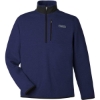 Custom Mens Mountain Sweaterfleece Quarter-Zip Pullover Nautical Navy