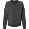 Custom Womens Fleece Out Crewneck Pullover Charcoal