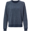 Custom Womens Fleece Out Crewneck Pullover Navy