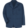 Custom Unisex Lapel Counter Coat Navy