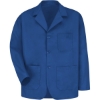 Custom Unisex Lapel Counter Coat Royal Blue