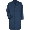 Custom Unisex Button Front Lab Coat Navy