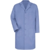 Custom Unisex Extended Sizes Button Front Lab Coat Light Blue