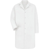 Custom Unisex Gripper Front Lab Coat White