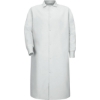 Custom Unisex Gripper-Front Pocketless Butcher Coat With Knit Cuffs White