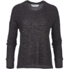 Custom Womens Cuddle Fleece Boxy Crewneck Pullover Black Heather