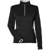 Custom Womens Sofia Quarter-Zip Pullover Black
