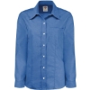 Custom Womens Oxford Long Sleeve Shirt French Blue