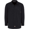 Custom Mens Industrial Cotton Long Sleeve Work Shirt Black