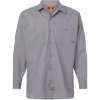 Custom Mens Tall Industrial Long Sleeve Work Shirt Graphite Grey