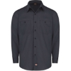 Custom Mens Industrial Worktech Ventilated Long Sleeve Work Shirt Dark Navy