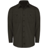 Custom Mens Tall Industrial Worktech Ventilated Long Sleeve Work Shirt Black