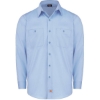 Custom Mens Tall Industrial Worktech Ventilated Long Sleeve Work Shirt Light Blue