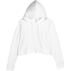 Custom Womens Cropped Hooded Sweatshirt White