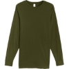 Custom Unisex Heavyweight Long Sleeve T-Shirt Army Green