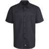 Custom Mens Industrial Worktech Ventilated Short Sleeve Work Shirt Dark Navy
