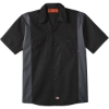Custom Mens Industrial Colorblocked Short Sleeve Shirt Black/ Dark Charcoal