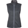 Custom Womens Drop Line Fleece Vest Steel Onyx Heather