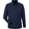 Custom Mens Charge Snag and Soil Protect Long Sleeve Polo Dark Navy