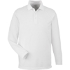 Custom Mens Charge Snag and Soil Protect Long Sleeve Polo White