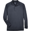 Custom Mens Advantage Long Sleeve Tactical Polo Dark Charcoal
