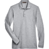Custom Mens Easy Blend™ Long Sleeve Polo Grey Heather