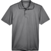 Custom Mens Polyester Jersey Polo Charcoal