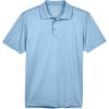 Custom Mens Polyester Jersey Polo Light Blue