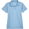 Custom Womens Polyester Jersey Polo Light Blue