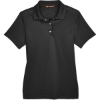 Custom Womens Advantage Snag Protection Plus IL Snap Placket Polo Black