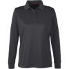 Custom Womens Advantage Snag Protection Plus IL Long Sleeve Polo Dark Charcoal