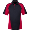 Custom Mens Advantage Snag Protection Plus IL Colorblock Polo Black/ Red/ Dark Charcoal