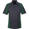 Custom Mens Advantage Snag Protection Plus IL Colorblock Polo Dark Charcoal/ Dark Green/ Black