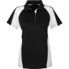 Custom Womens Advantage Snag Protection Plus IL Colorblock Polo Black/ White/ Dark Charcoal