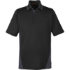 Custom Mens Flash Snag Protection Plus IL Colorblock Polo Black/ Dark Charcoal