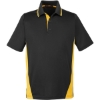 Custom Mens Flash Snag Protection Plus IL Colorblock Polo Black/ Sunray Yellow