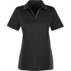 Custom Womens Flash Snag Protection Plus IL Colorblock Polo Black/ Dark Charcoal