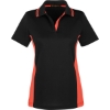 Custom Womens Flash Snag Protection Plus IL Colorblock Polo Black/ Team Orange