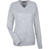 Custom Womens Pilbloc V-Neck Sweater Grey Heather