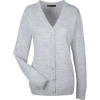 Custom Womens Pilbloc V-Neck Button Cardigan Sweater Grey Heather