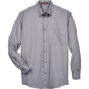Custom Mens Tall Easy Blend™ Twill Dress Shirt Dark Grey