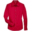 Custom Womens Easy Blend™ Long Sleeve Twill Dress Shirt with Stain-Release Red