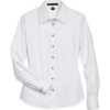 Custom Womens Easy Blend™ Long Sleeve Twill Dress Shirt with Stain-Release White