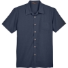 Custom Mens Barbados Textured Camp Shirt Navy