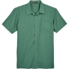 Custom Mens Barbados Textured Camp Shirt Palm Green