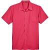 Custom Mens Barbados Textured Camp Shirt Parrot Red