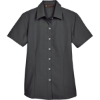 Custom Womens Barbados Textured Camp Shirt Black