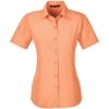 Custom Womens Barbados Textured Camp Shirt Nectarine