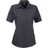 Custom Womens Key West Short Sleeve Performance Staff Shirt Dark Charcoal
